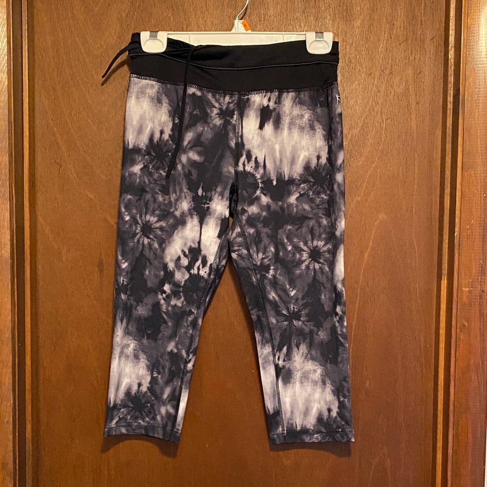 Danskin Kids Tie-Dye Leggings - Black and White
